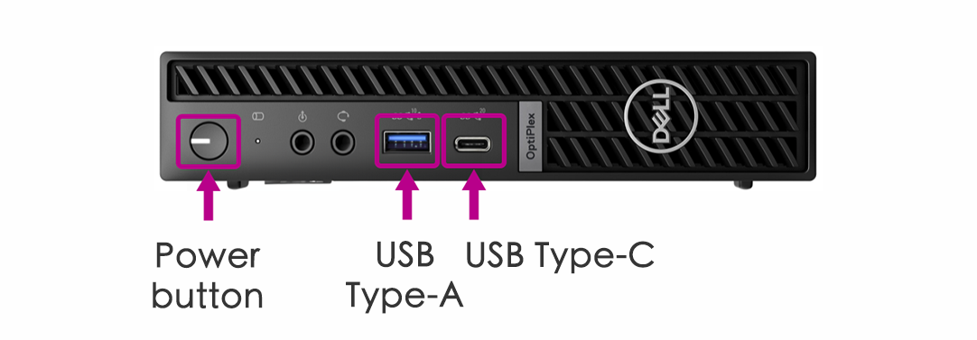 Dell 7020 power button and USB ports